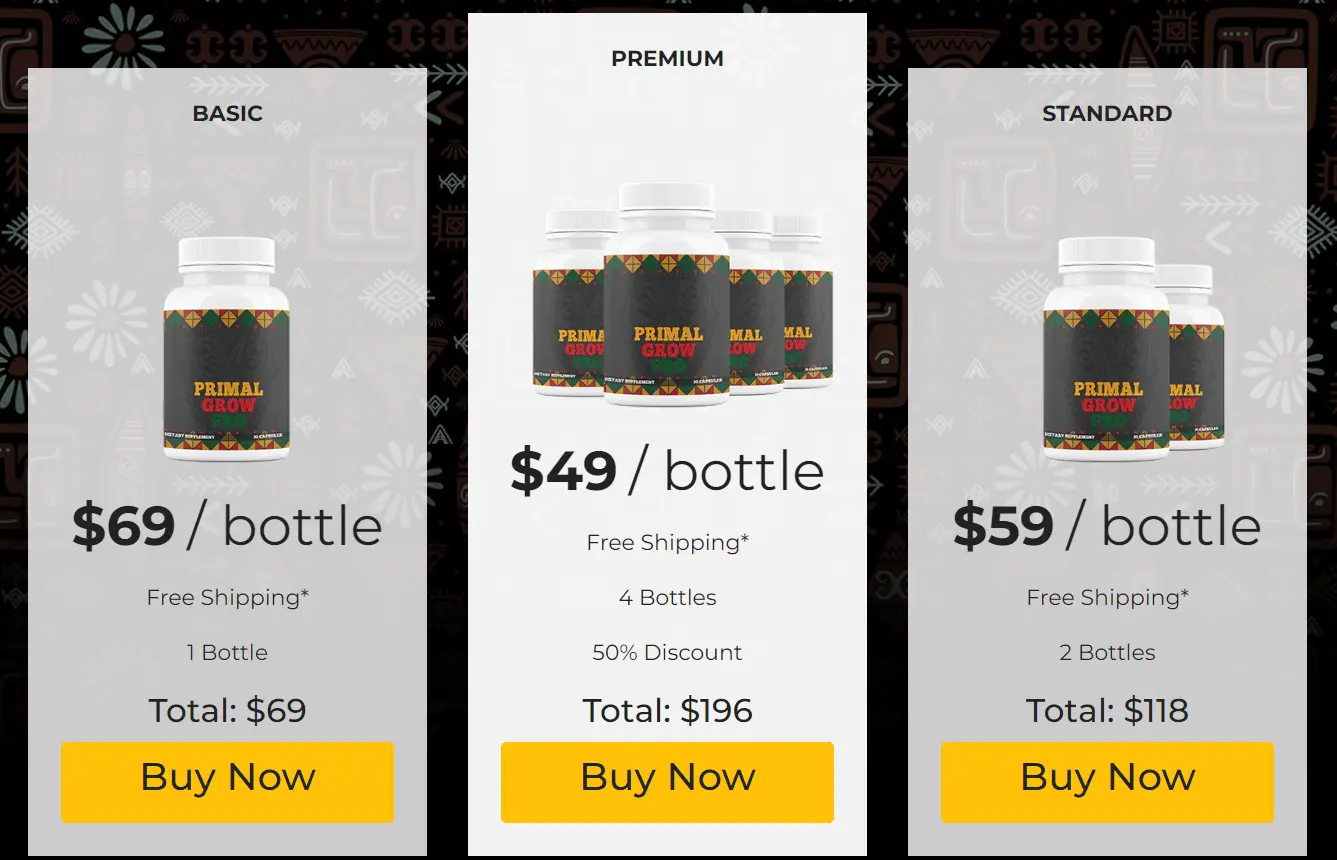 Primal Grow Pro Pricing